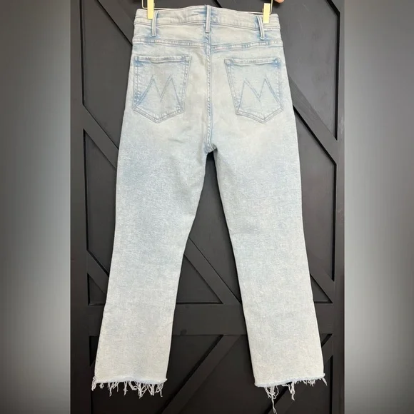 MOTHER The Hustler Ankle Fray in Smooth Sailing, Size 32
